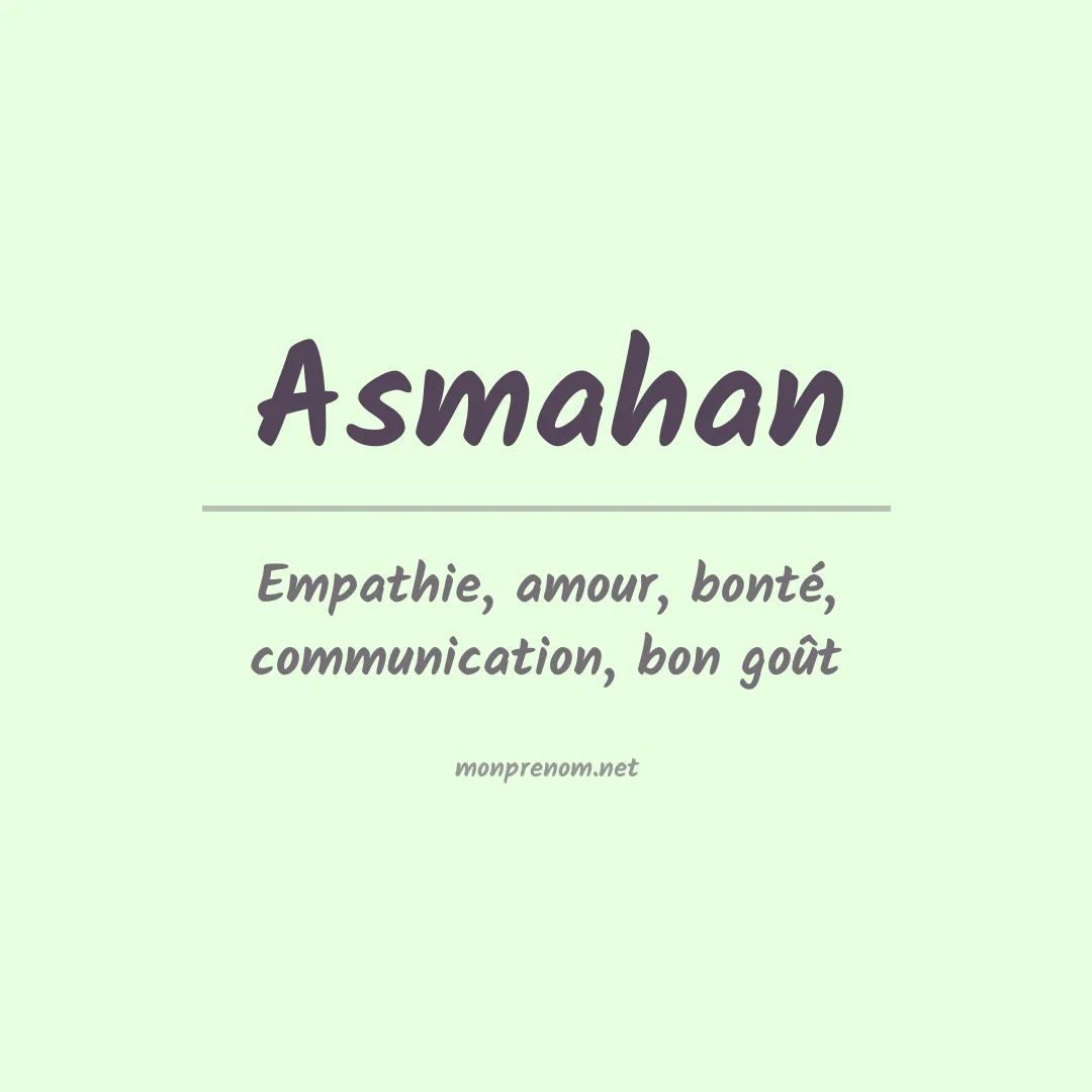 Signification du Prénom Asmahan Signification du Prénom Asmahan