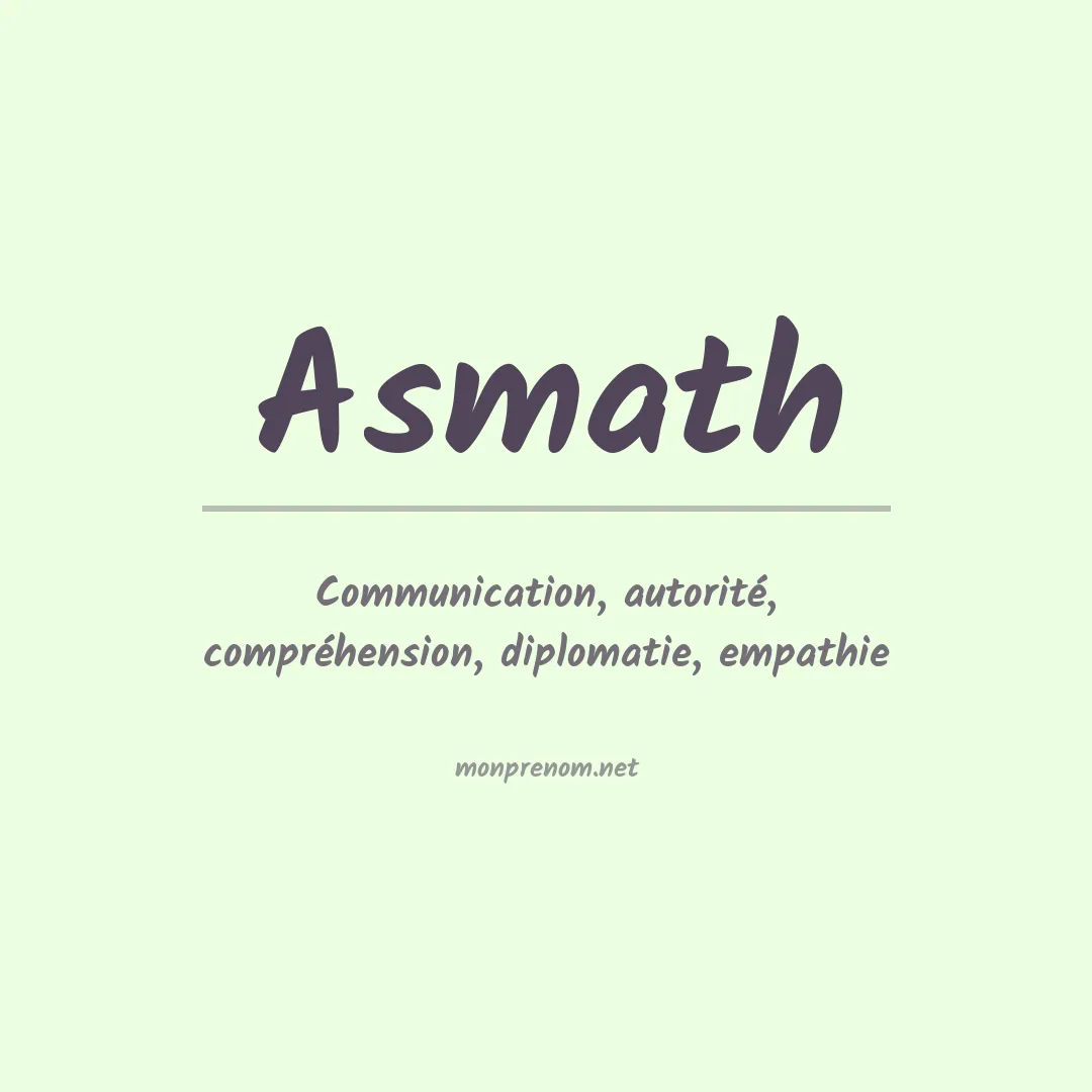 Signification du Prénom Asmath Signification du Prénom Asmath