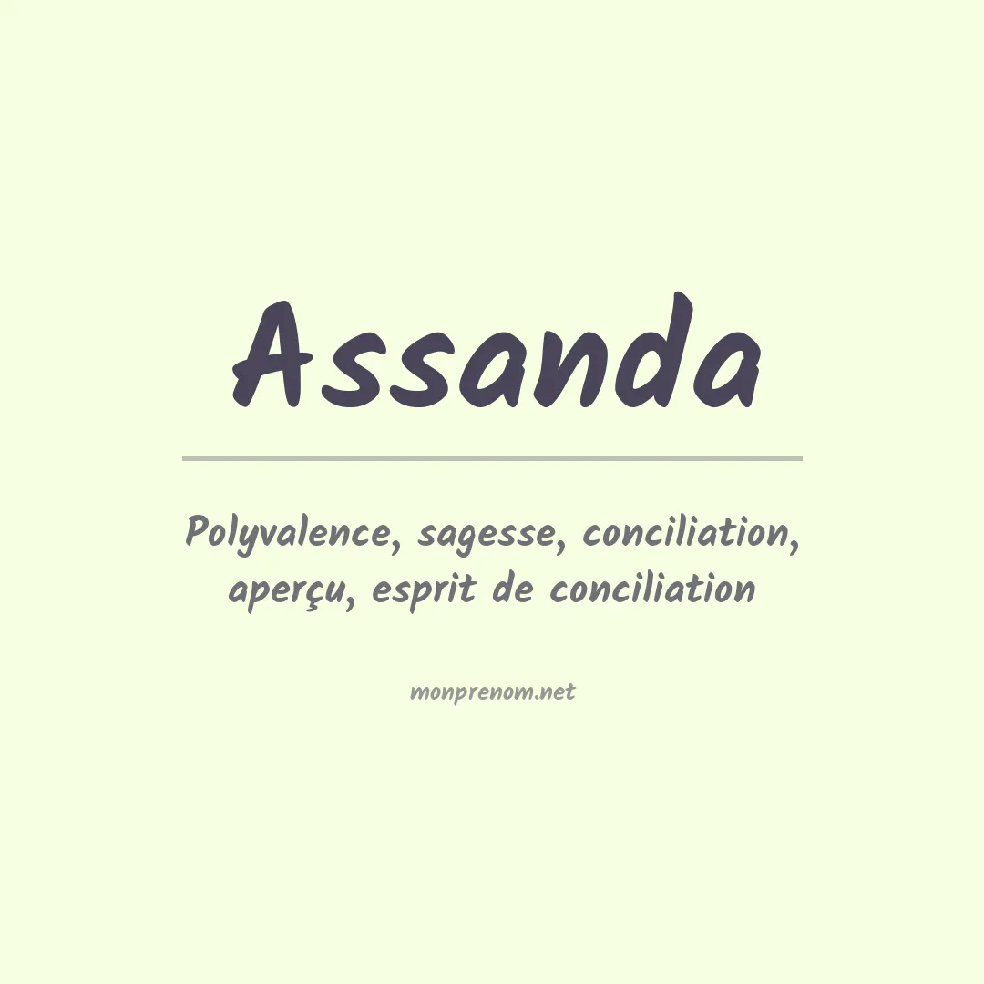 Signification du Prénom Assanda Signification du Prénom Assanda