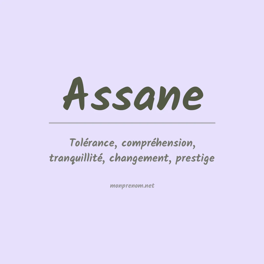 Signification du Prénom Assane Signification du Prénom Assane