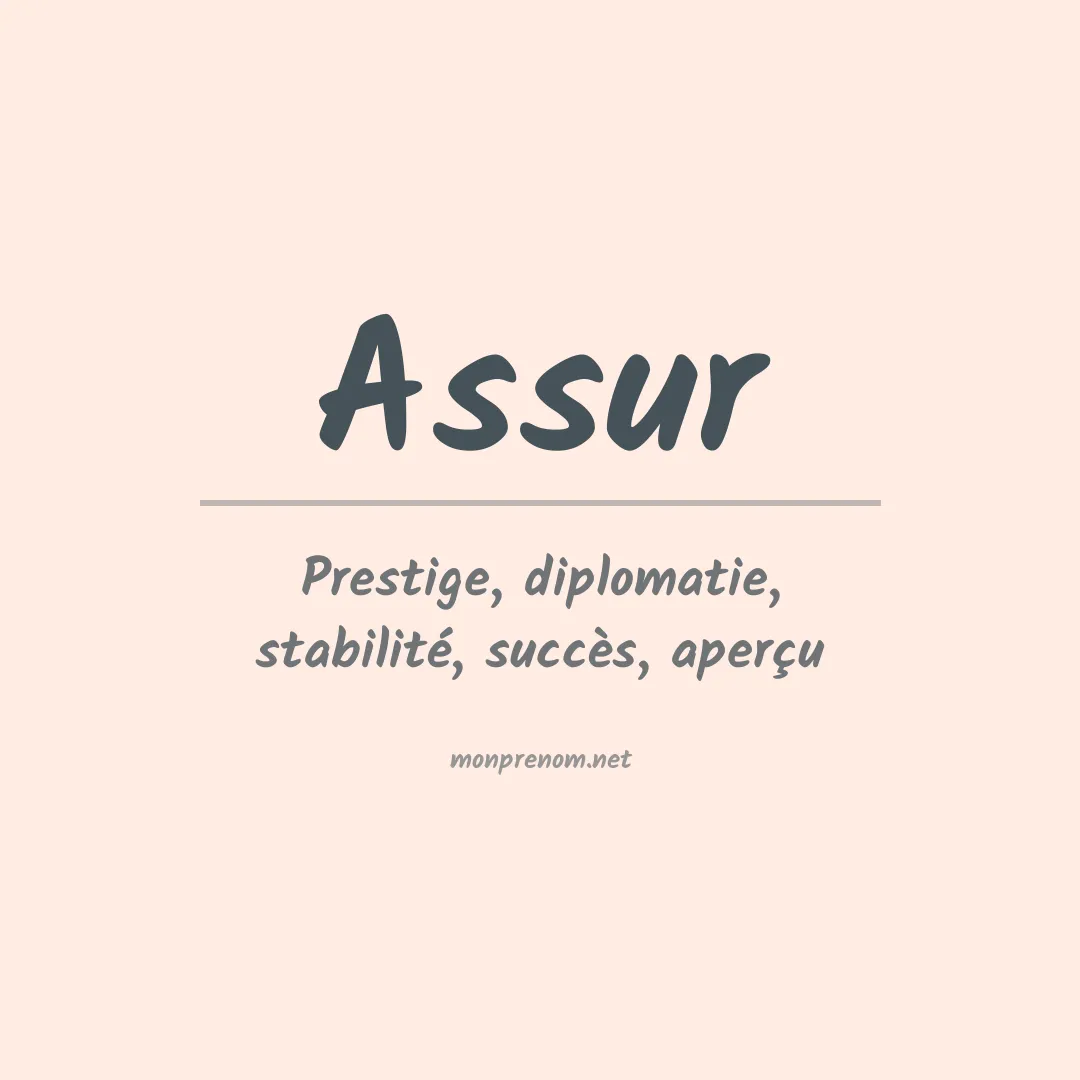 Signification du Prénom Assur