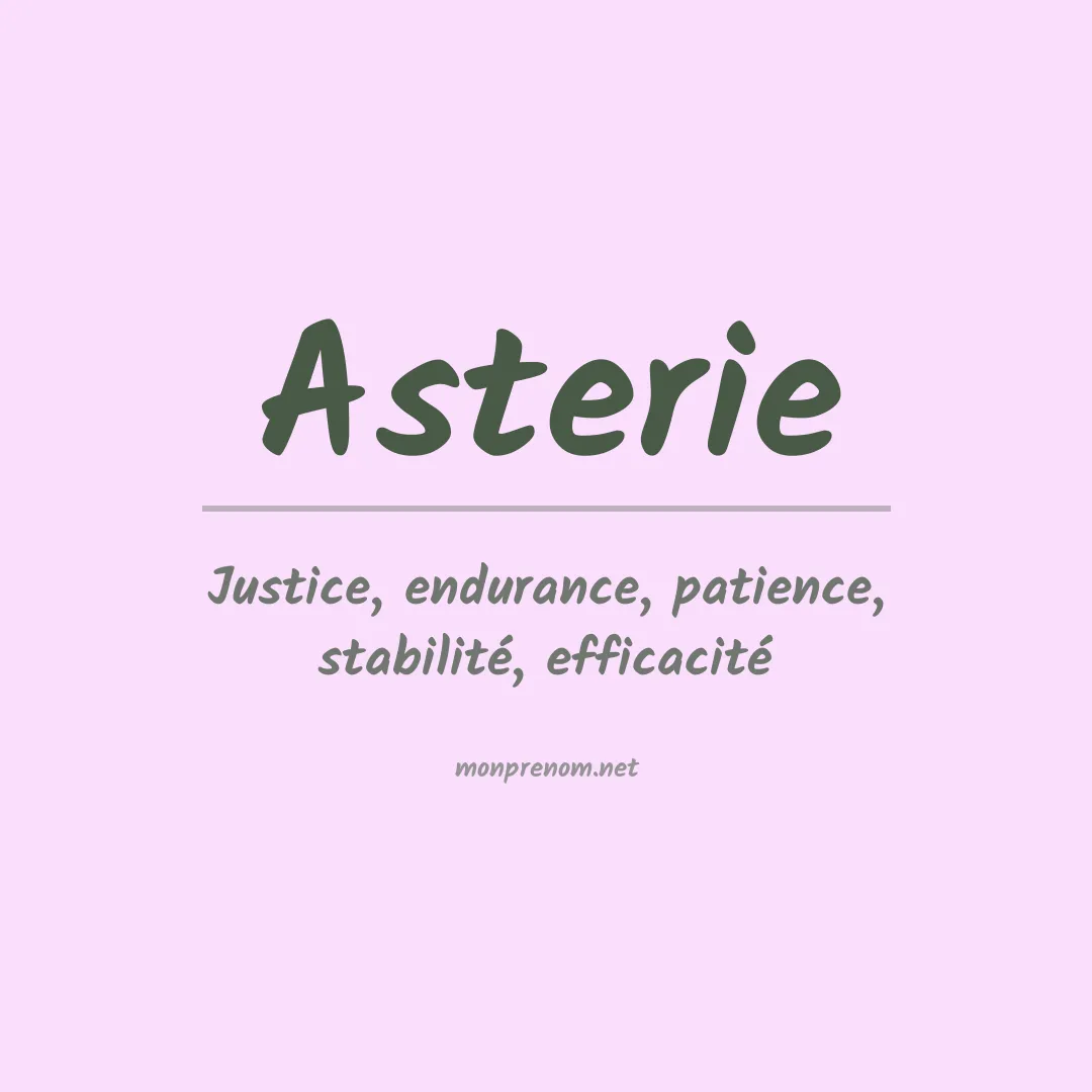 Signification du Prénom Asterie Signification du Prénom Asterie