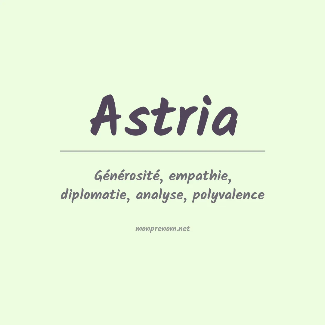 Signification du Prénom Astria Signification du Prénom Astria