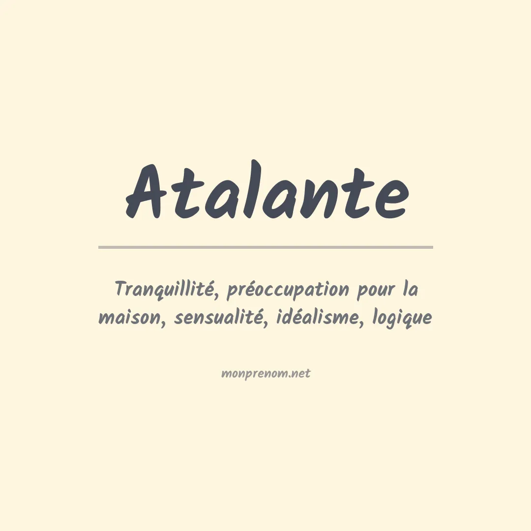 Signification du Prénom Atalante Signification du Prénom Atalante