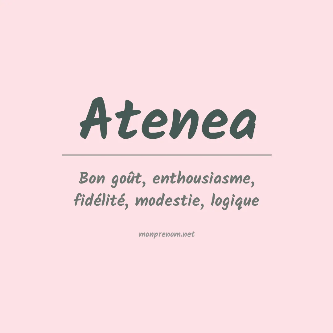 Signification du Prénom Atenea Signification du Prénom Atenea