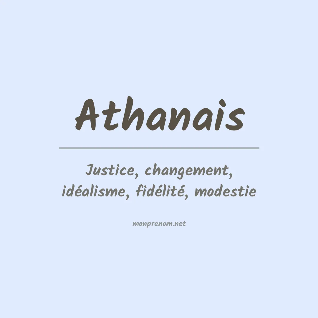 Signification du Prénom Athanais Signification du Prénom Athanais