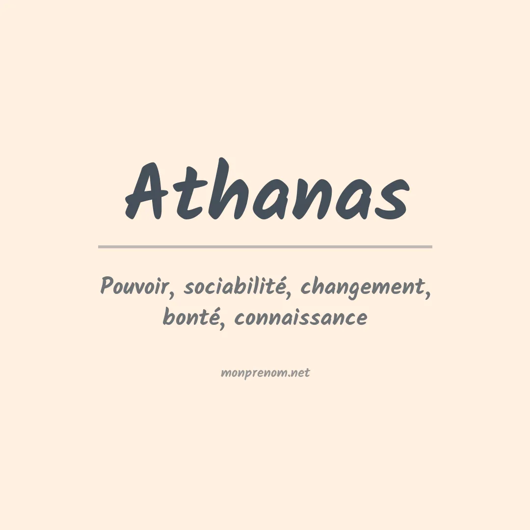 Signification du Prénom Athanas