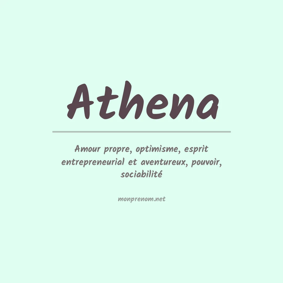 Signification du Prénom Athena