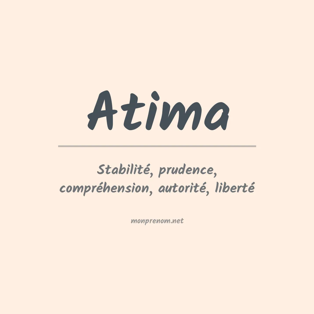 Signification du Prénom Atima Signification du Prénom Atima
