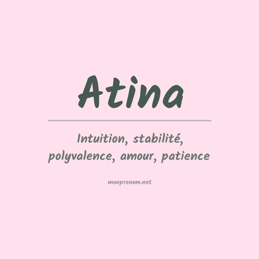 Signification du Prénom Atina Signification du Prénom Atina
