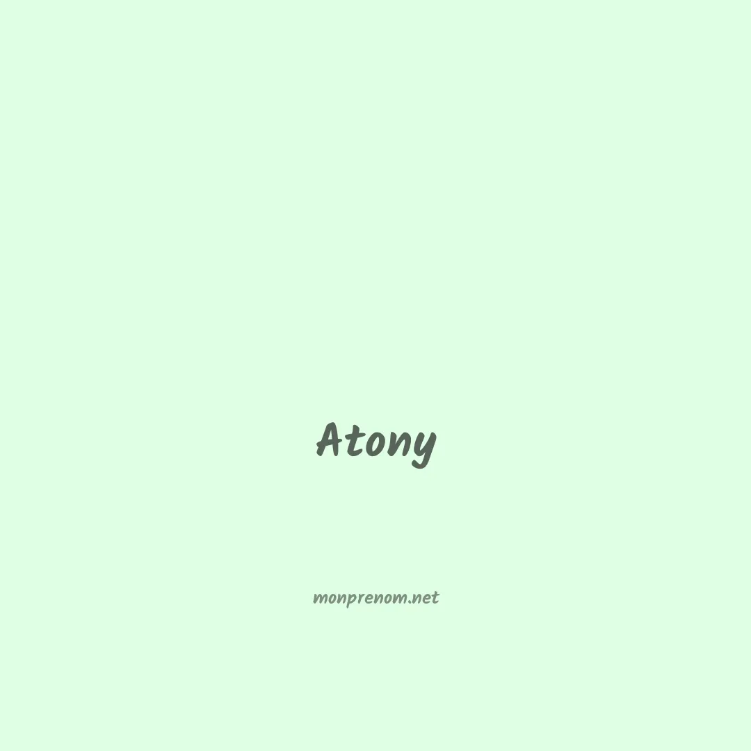 Atony en chino