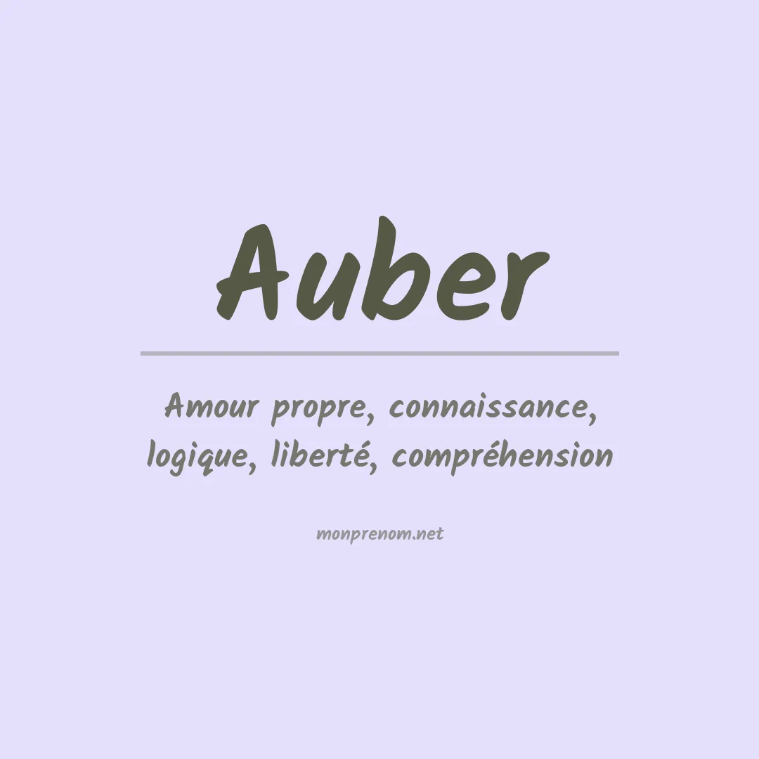 Signification du Prénom Auber