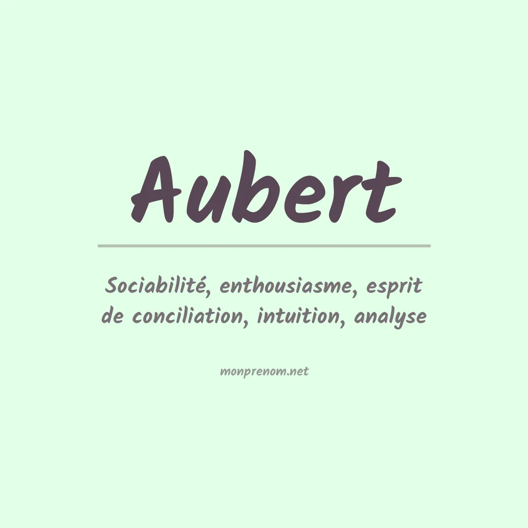 Signification du Prénom Aubert