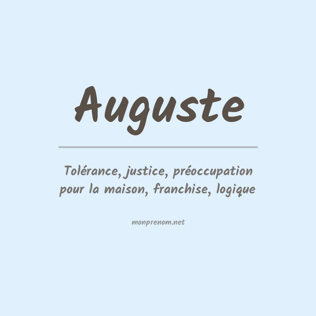 Signification du Prénom Auguste