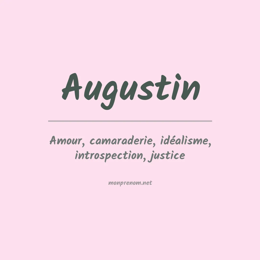 Signification du Pr nom Augustin