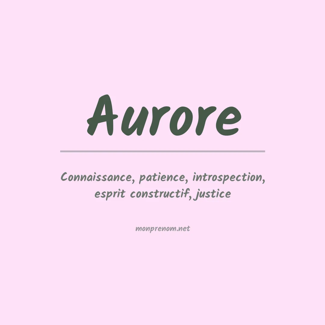 Signification du Prénom Aurore