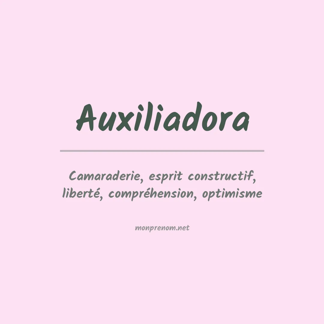 Signification du Prénom Auxiliadora Signification du Prénom Auxiliadora