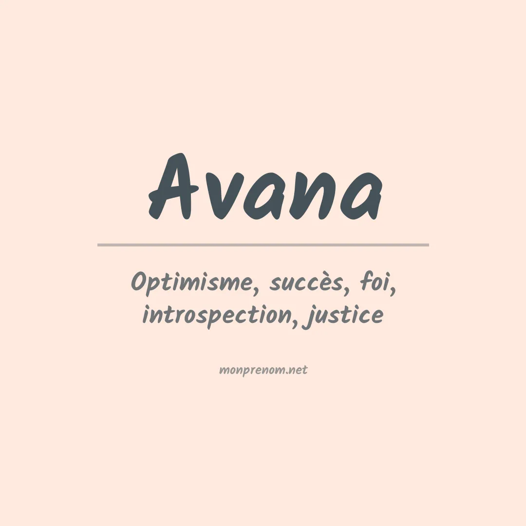 Signification du Prénom Avana Signification du Prénom Avana