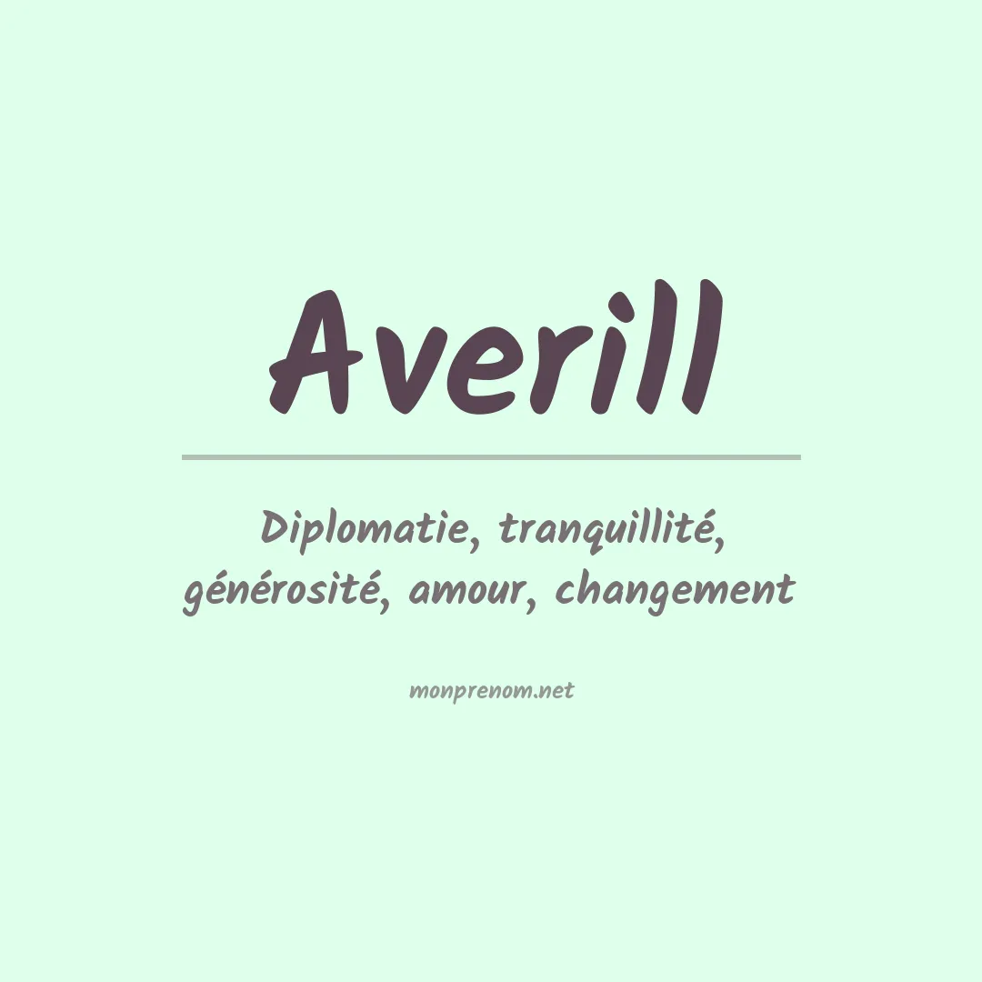 Signification du Prénom Averill