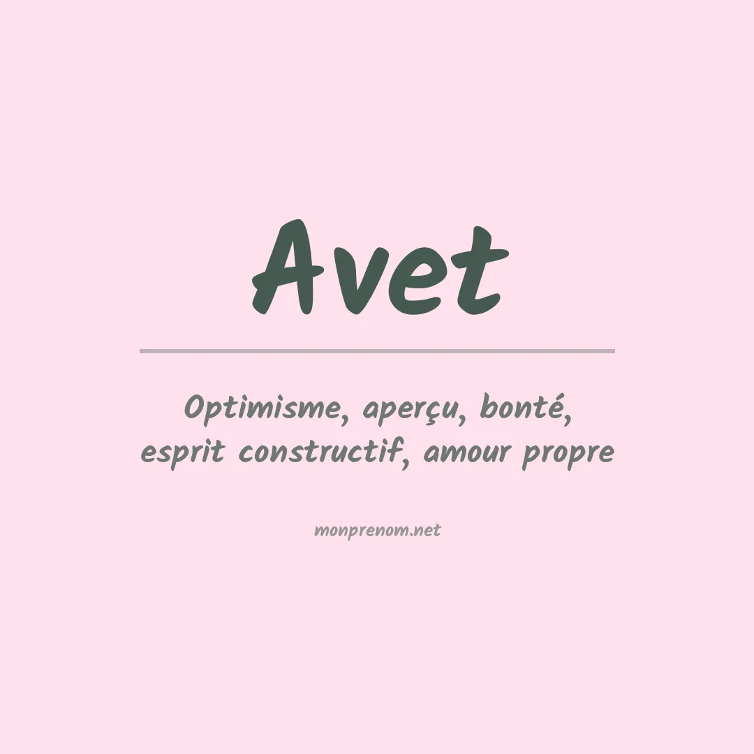 Signification du Prénom Avet