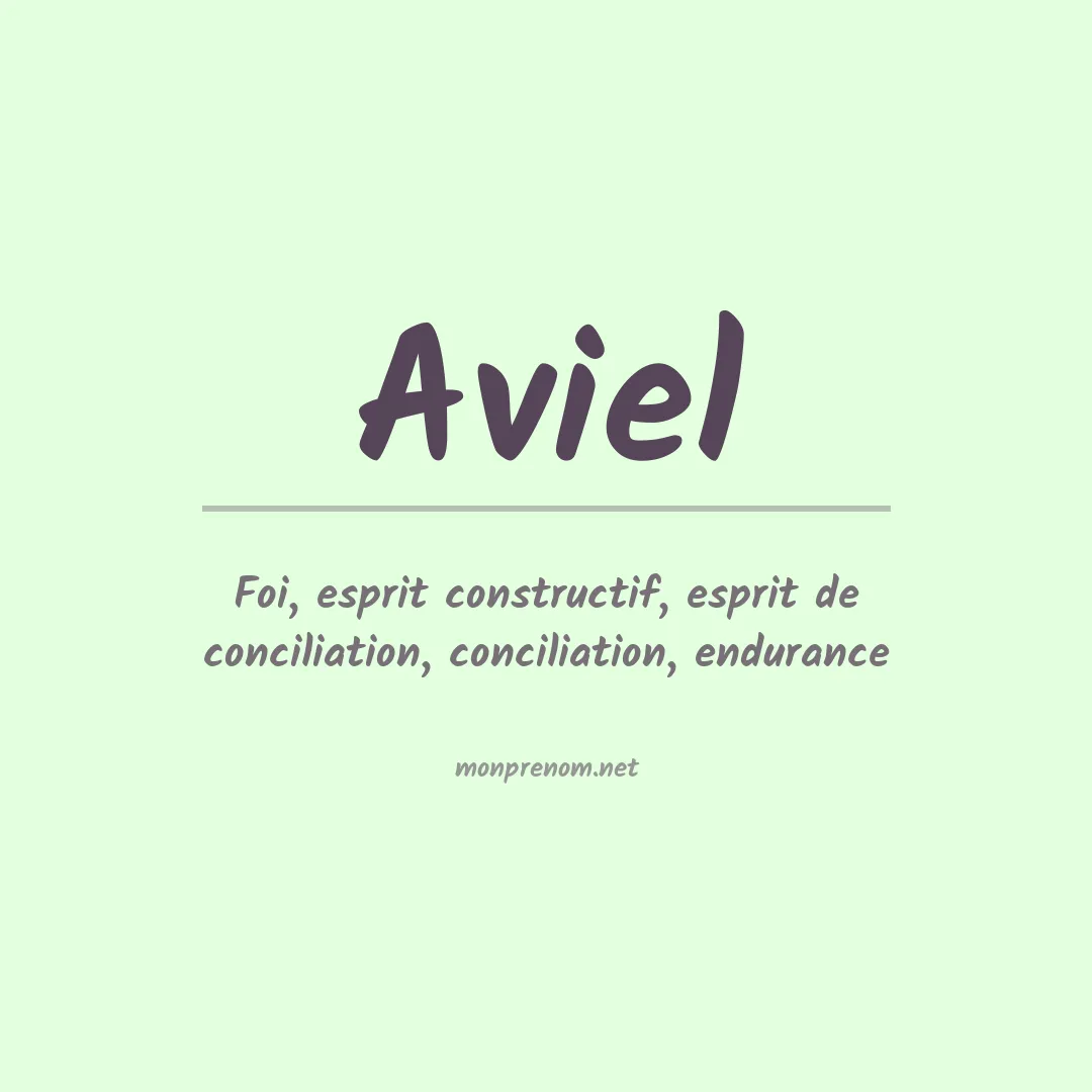 Signification du Prénom Aviel Signification du Prénom Aviel