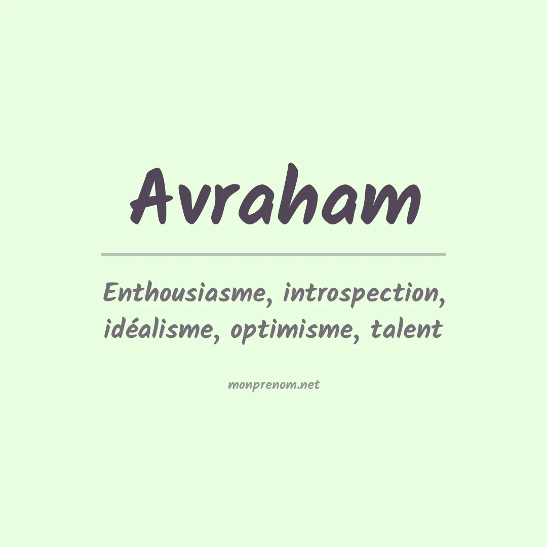 Signification du Prénom Avraham Signification du Prénom Avraham
