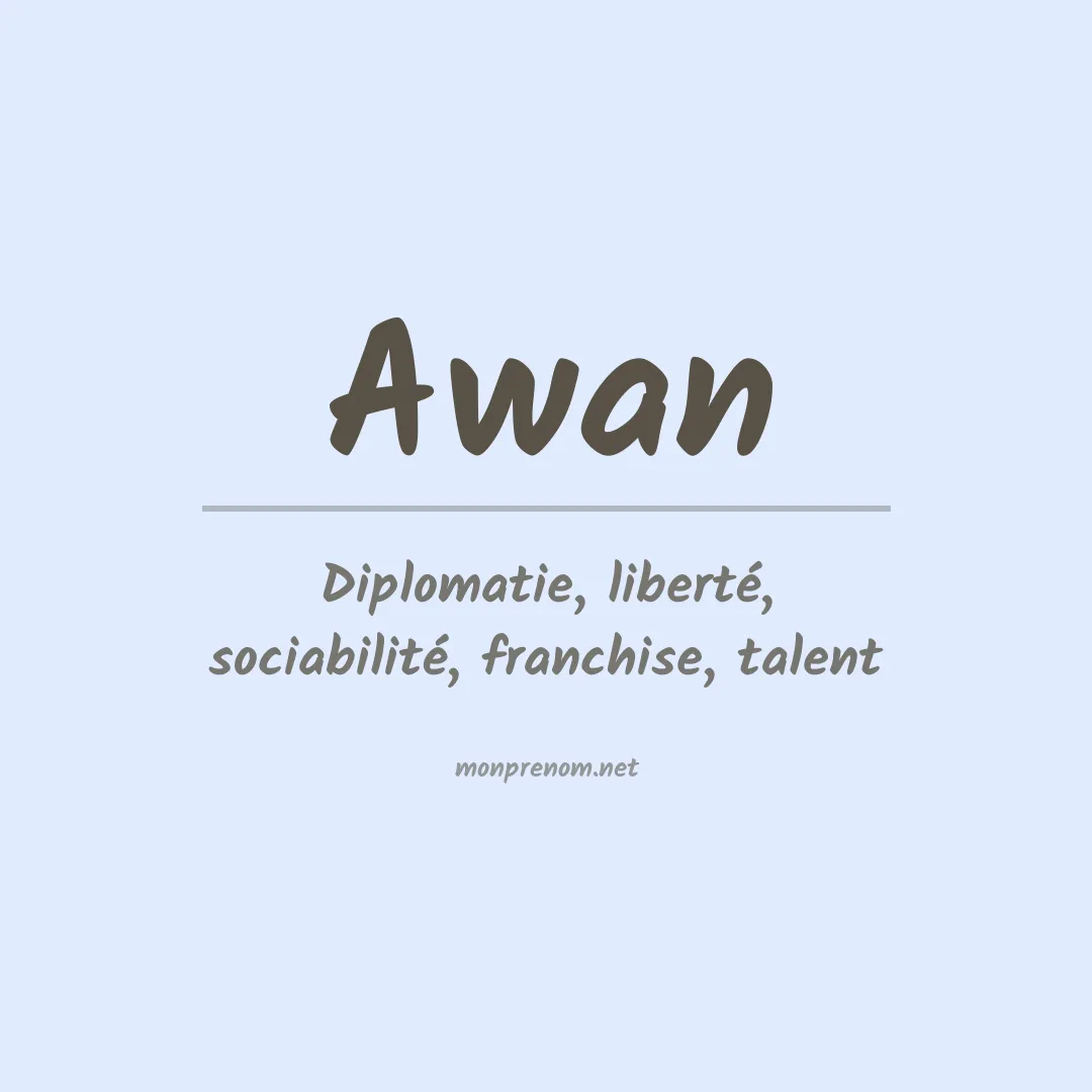 Signification du Prénom Awan