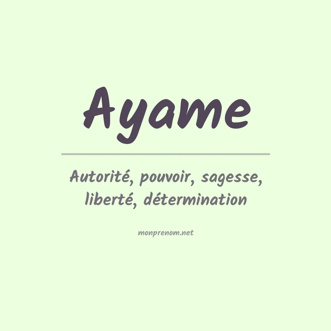 Signification du Prénom Ayame Signification du Prénom Ayame