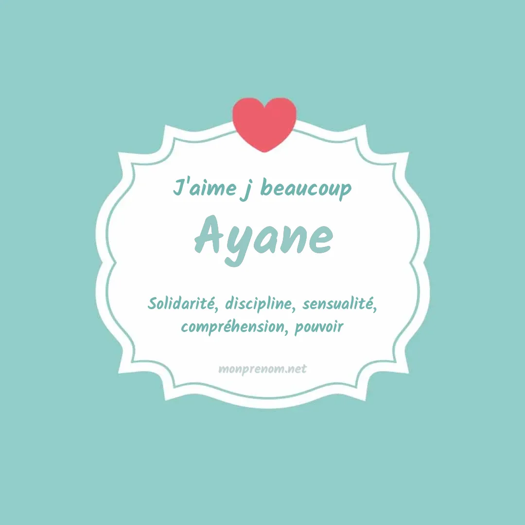 j'aime beaucoup Ayane