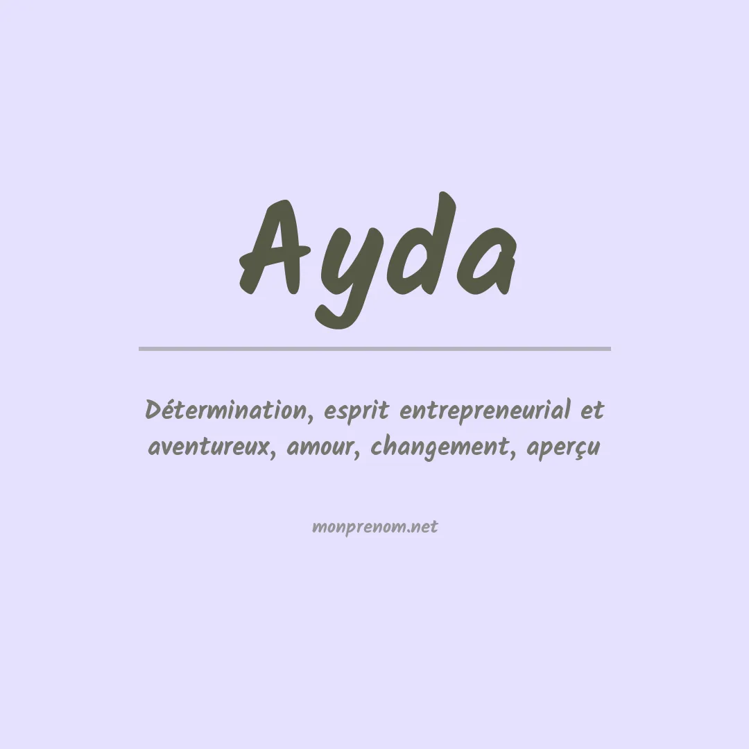 Signification du Prénom Ayda