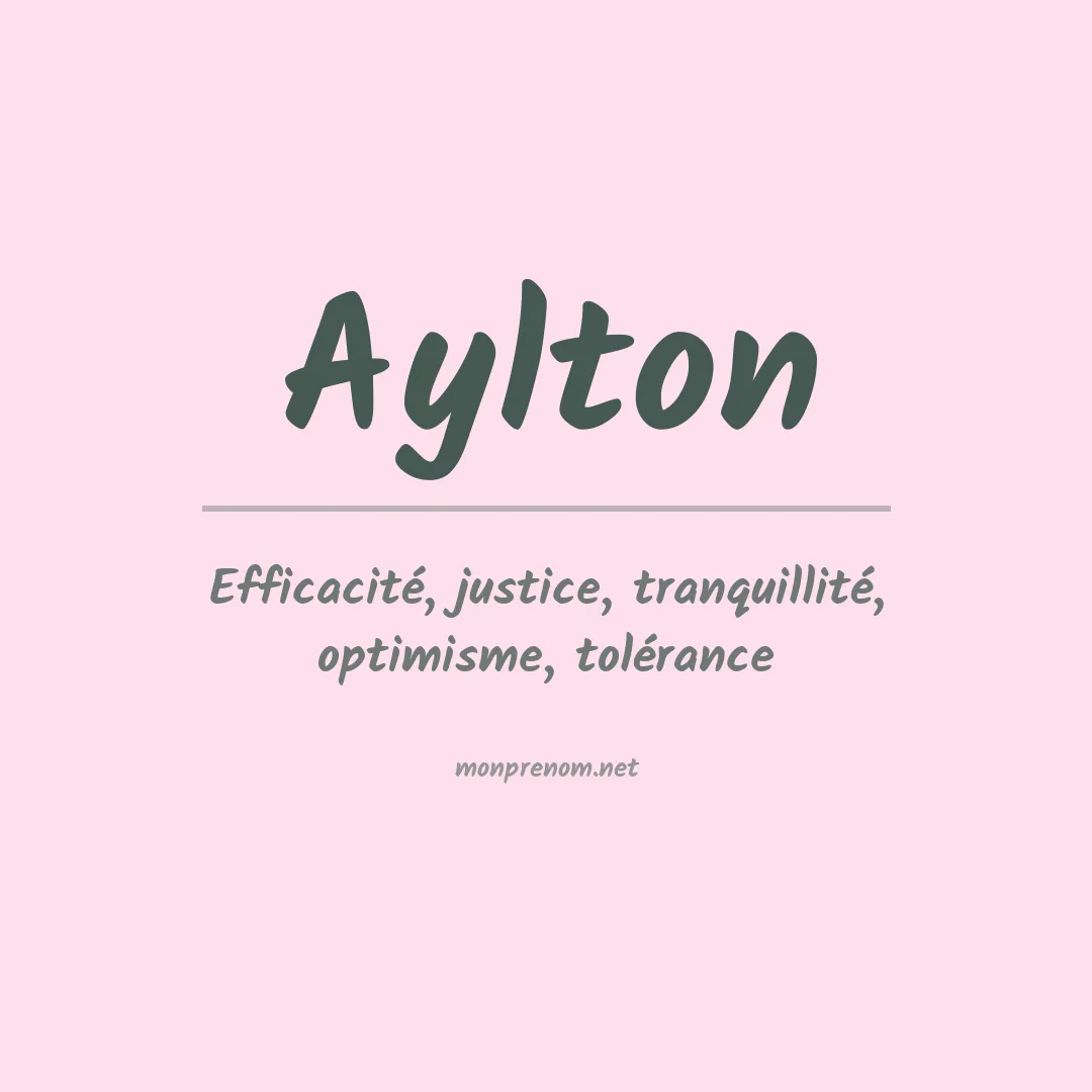 Signification du Prénom Aylton