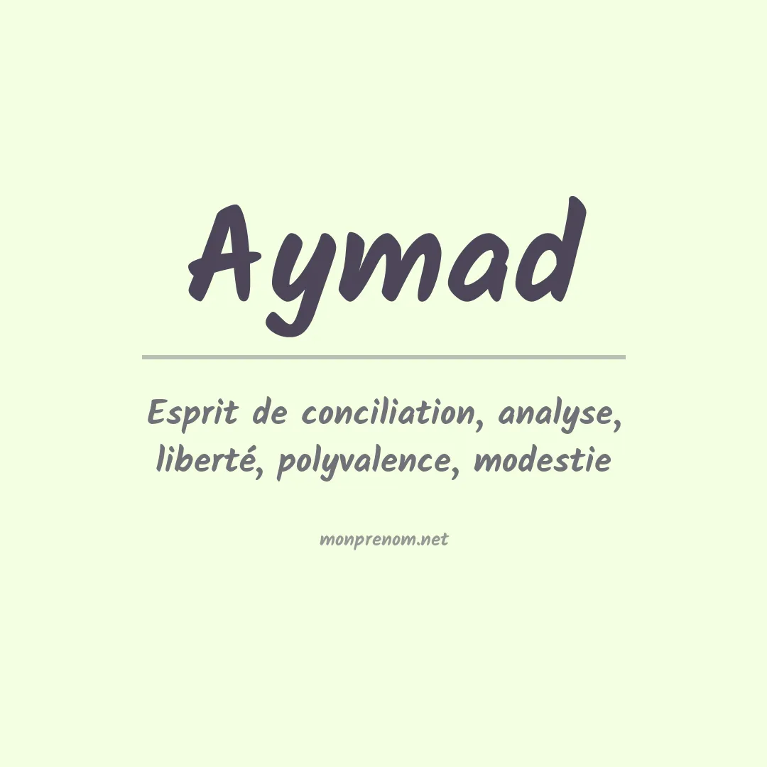 Signification du Prénom Aymad Signification du Prénom Aymad