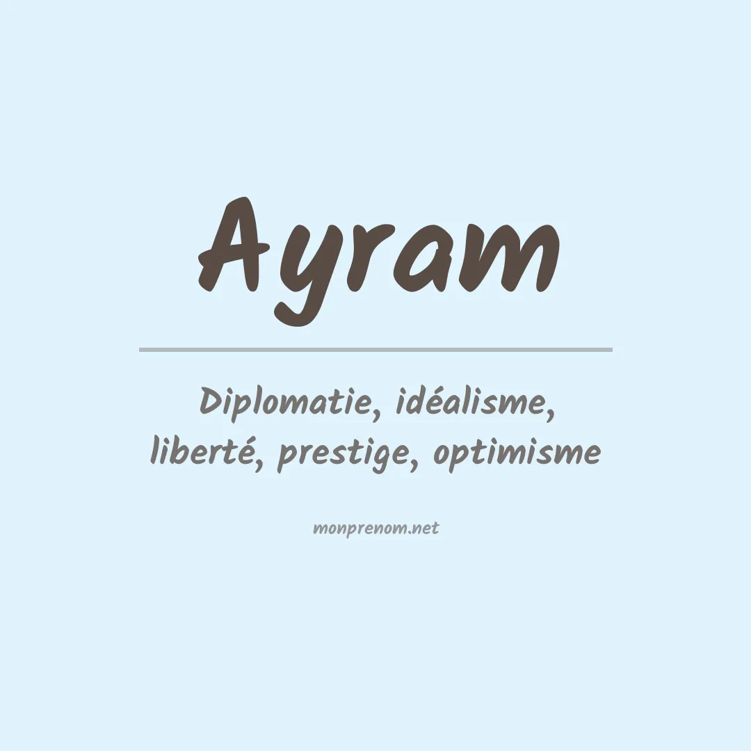 Signification du Prénom Ayram