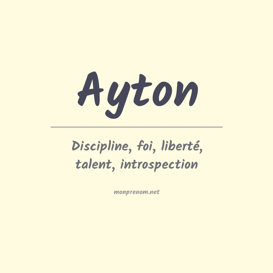 Signification du Prénom Ayton