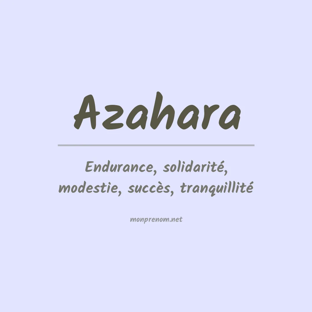 Signification du Prénom Azahara