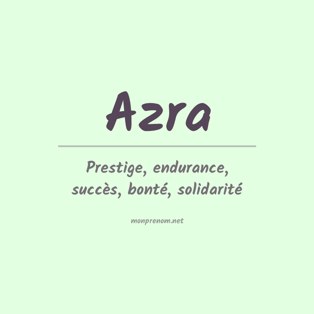 Signification du Prénom Azra