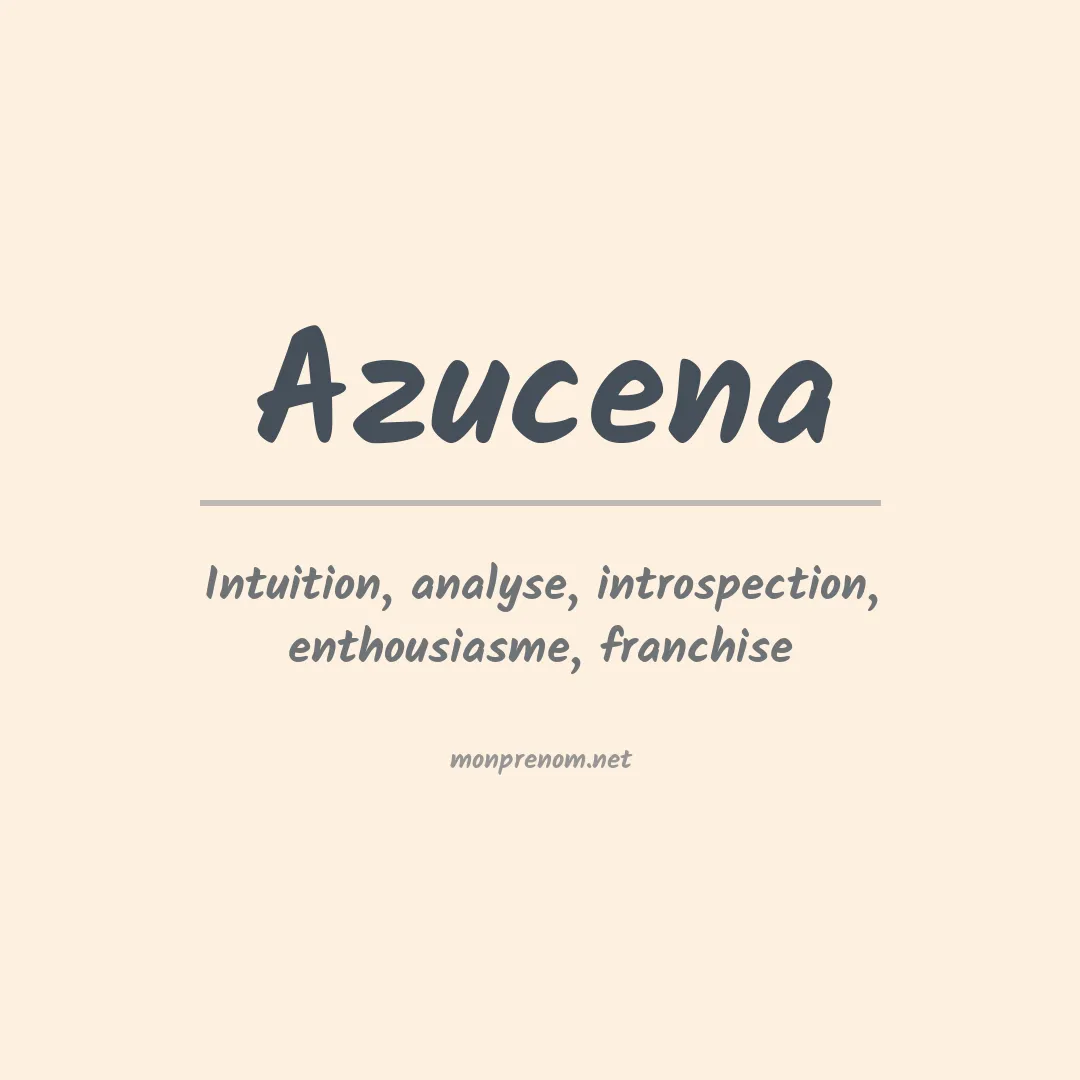Signification du Prénom Azucena