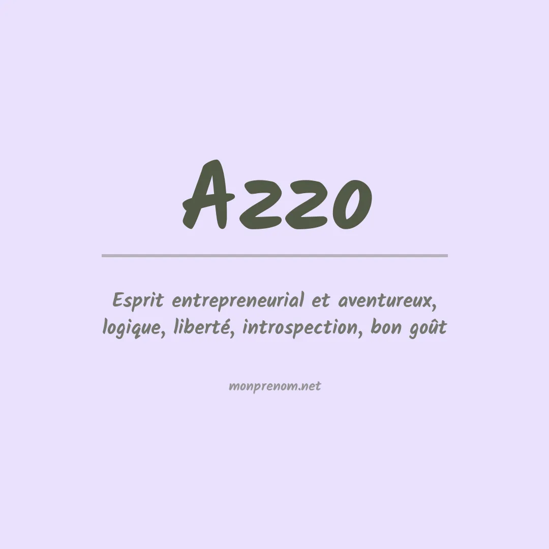 Signification du Prénom Azzo Signification du Prénom Azzo