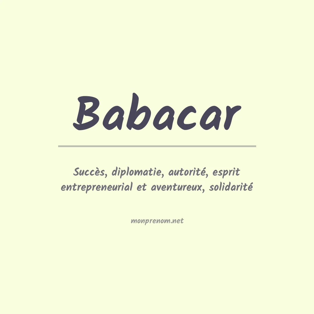 Signification du Prénom Babacar Signification du Prénom Babacar