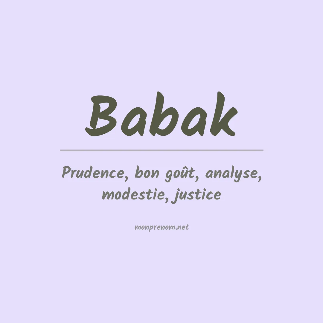 Signification du Prénom Babak Signification du Prénom Babak