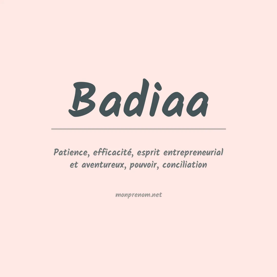 Signification du Prénom Badiaa Signification du Prénom Badiaa