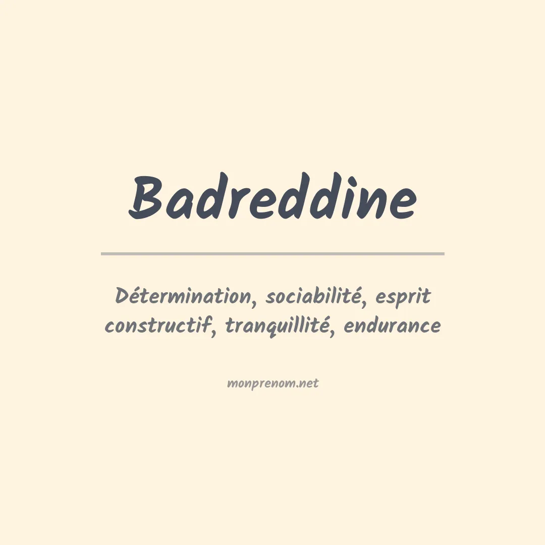 Signification du Prénom Badreddine Signification du Prénom Badreddine