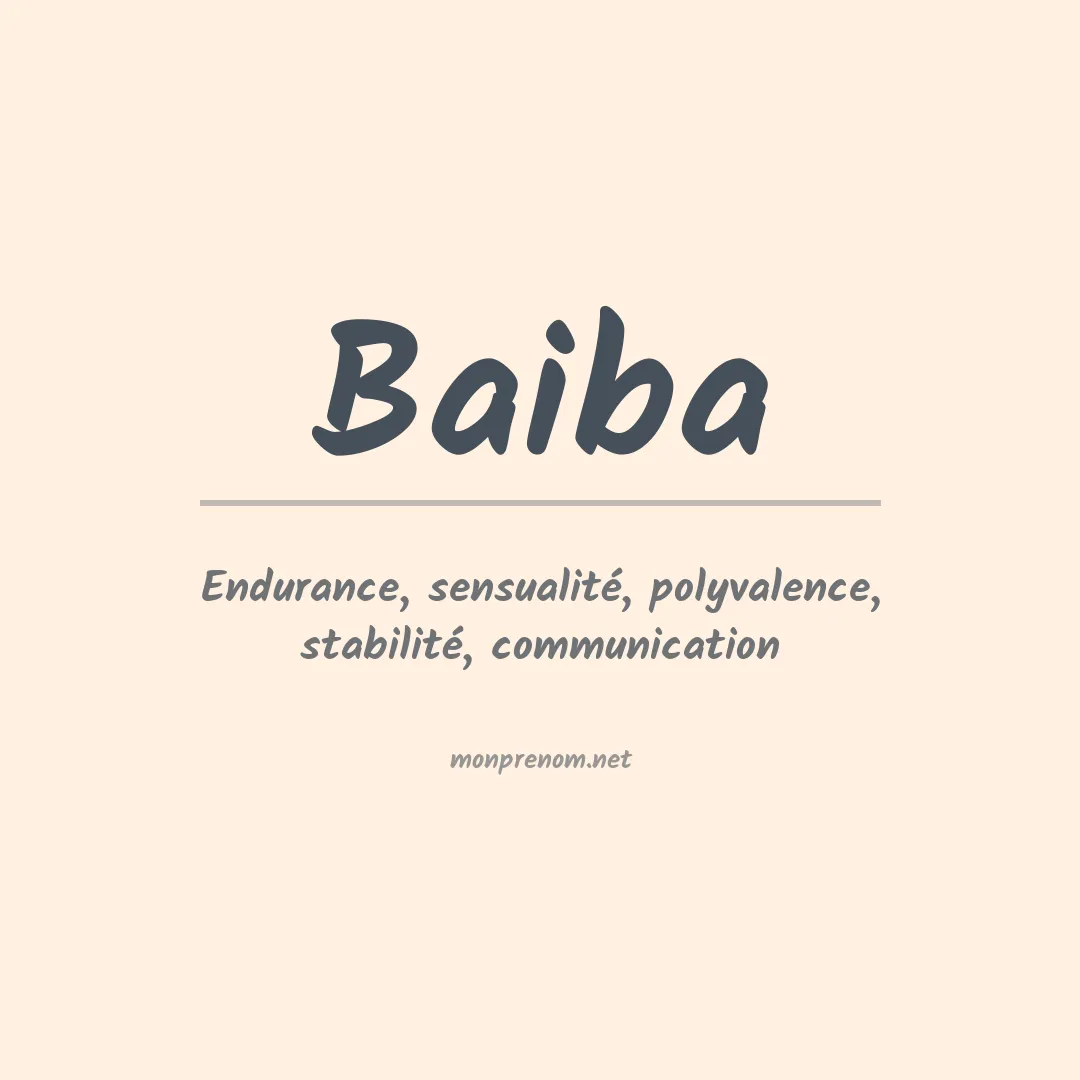 Signification du Prénom Baiba Signification du Prénom Baiba