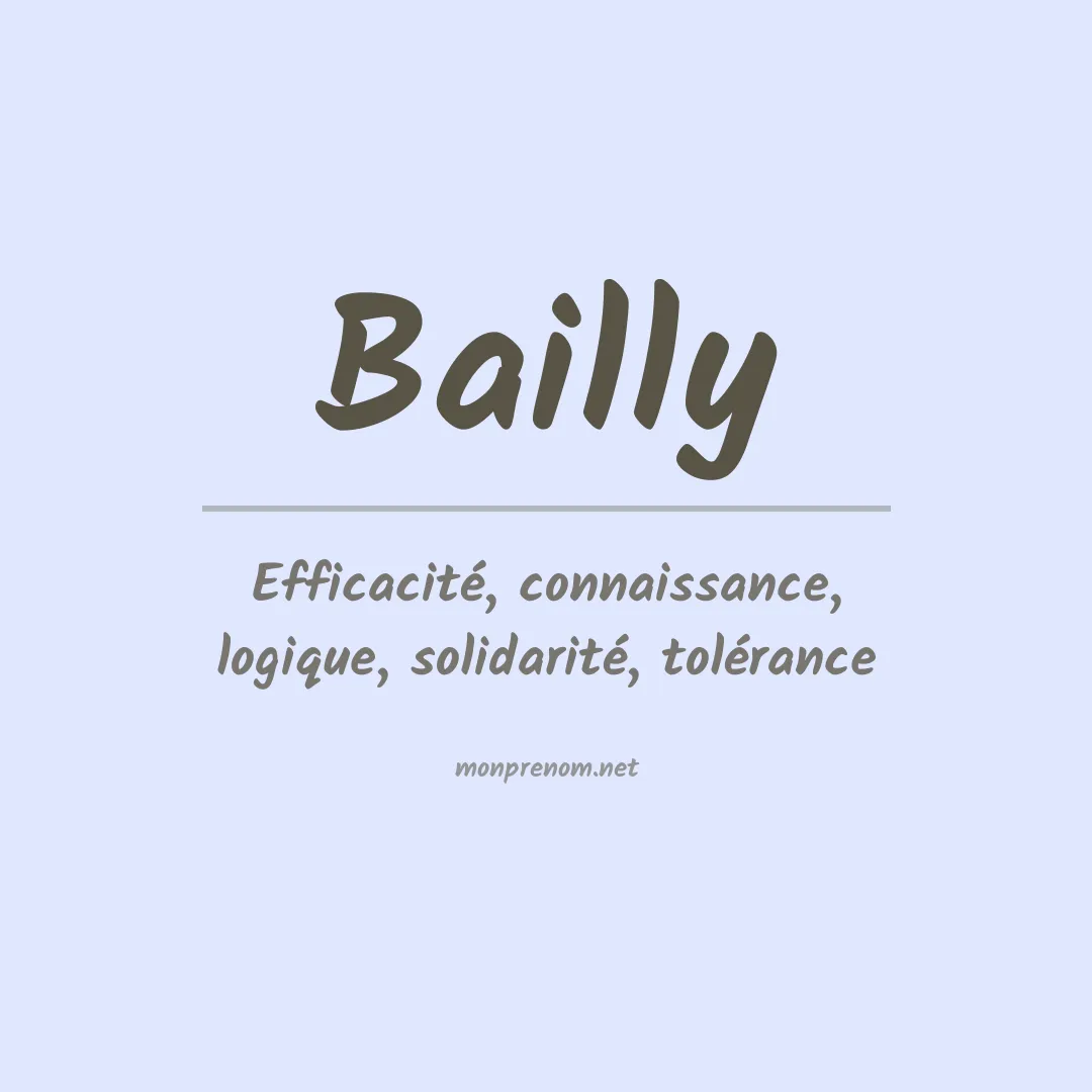 Signification du Prénom Bailly