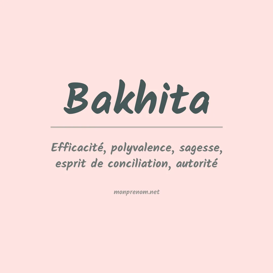 Signification du Prénom Bakhita Signification du Prénom Bakhita