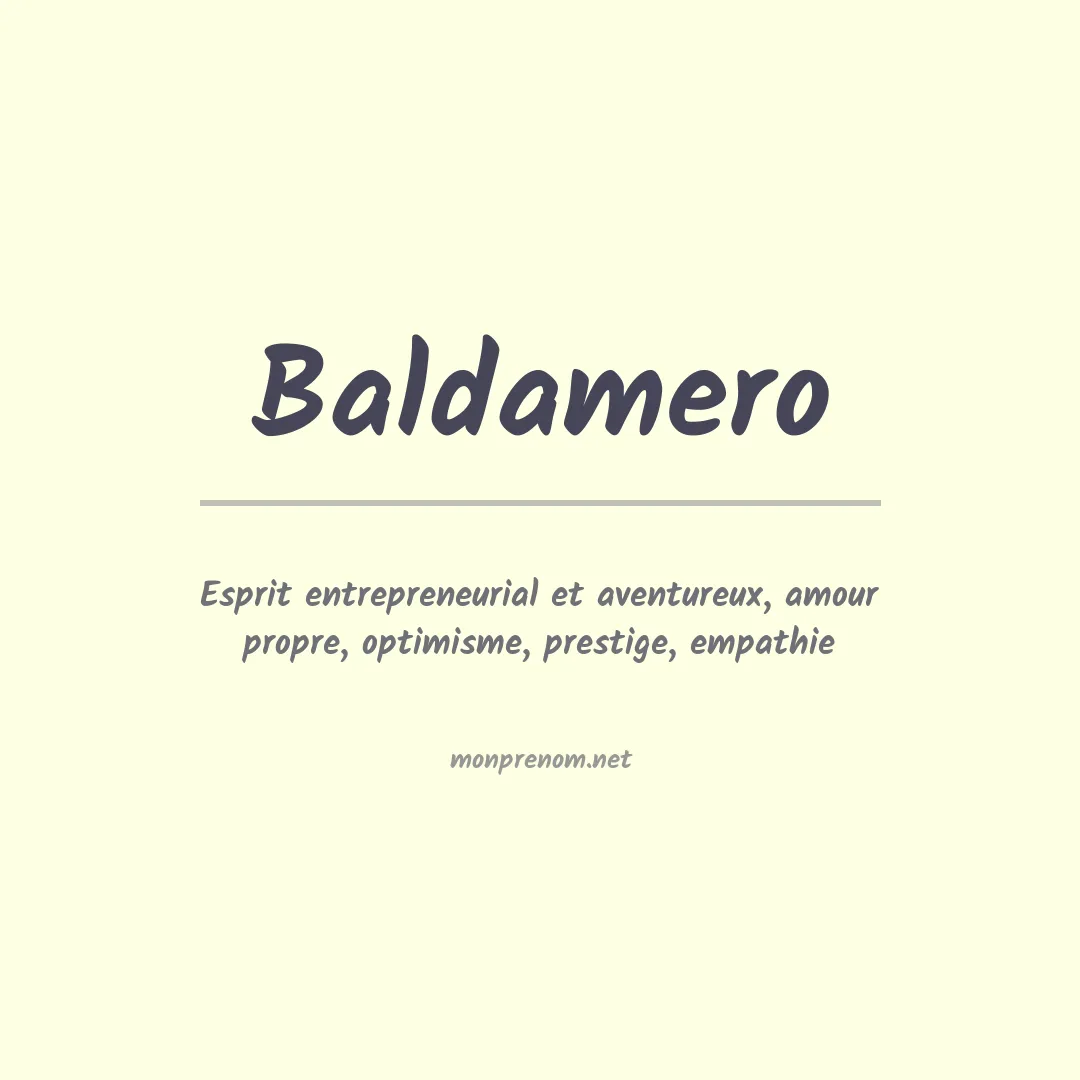 Signification du Prénom Baldamero