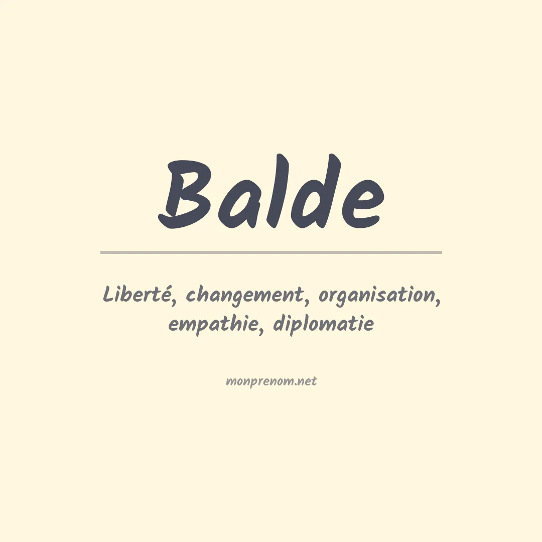 Signification du Prénom Balde