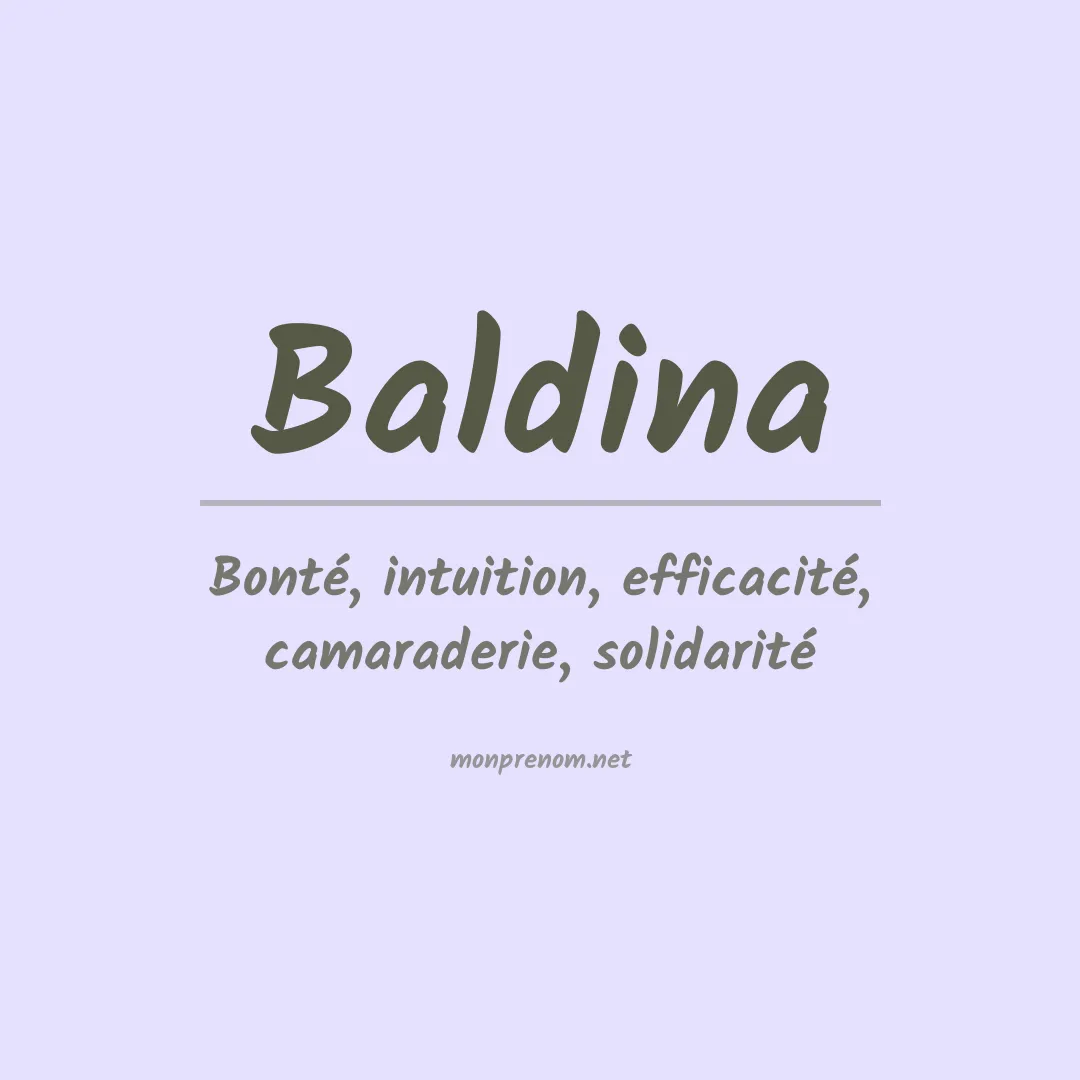 Signification du Prénom Baldina