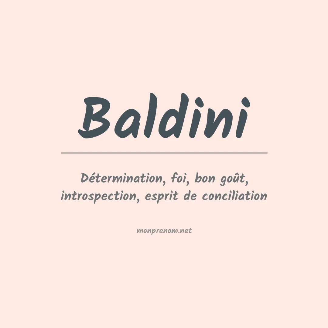 Signification du Prénom Baldini