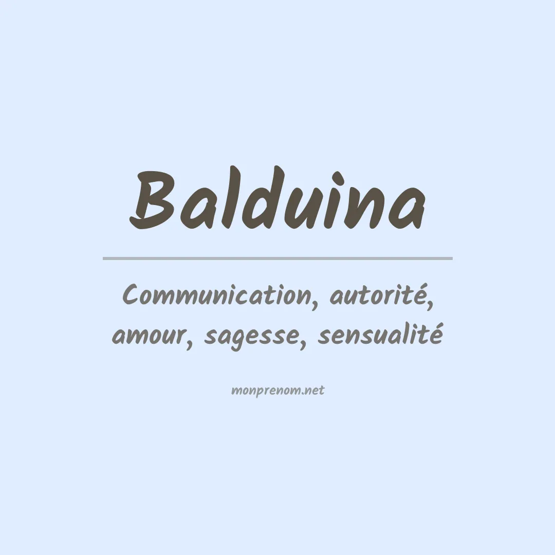 Signification du Prénom Balduina